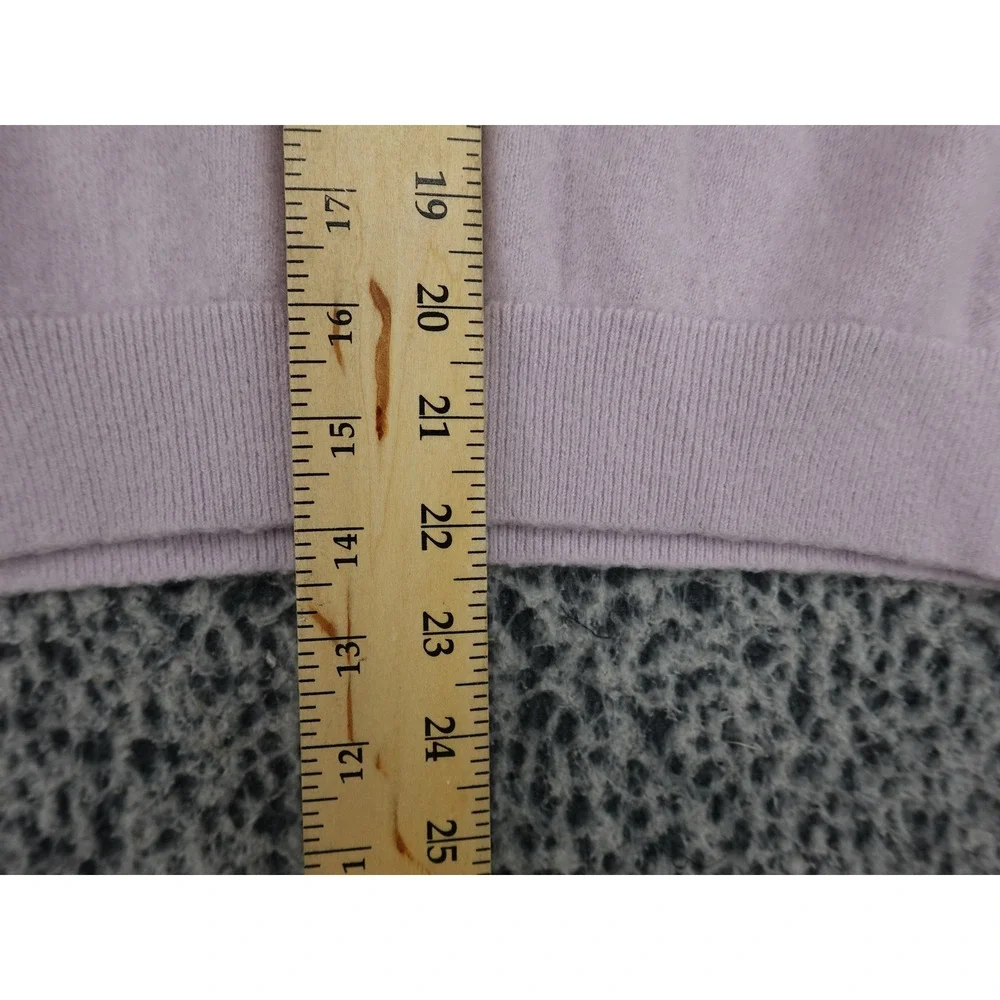 Naadam Polo Sweater Womens Small Lilac 100% Cashmere V-Neck Long Sleeve - Picture 4 of 8